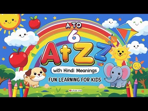 A to Z Alphabet Fun Learning for Kids | English to Hindi ABC
