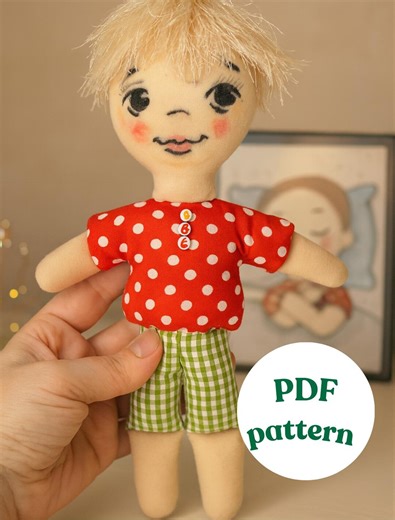 Cloth Doll Sewing Pattern – Bob Soft Toy, Face Templates (PDF Pattern) - Etsy UK