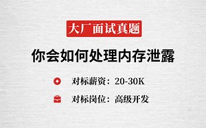 Java场景题：如果JVM出现内存泄漏，你会如何分析与处理？【马士兵Java面试】_哔哩哔哩_bilibili
