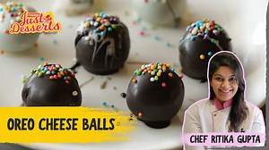 Oreo Cheese Balls Recipe | How To Make Oreo Cheese Balls | Just Desserts | Quick Oreo Dessert