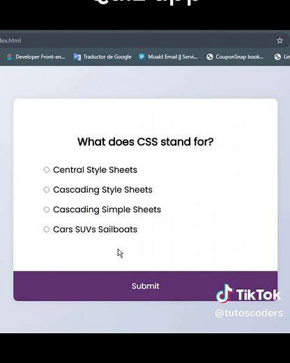 reto 46: quiz app#htmlcss #css3 #javascript #html #html5