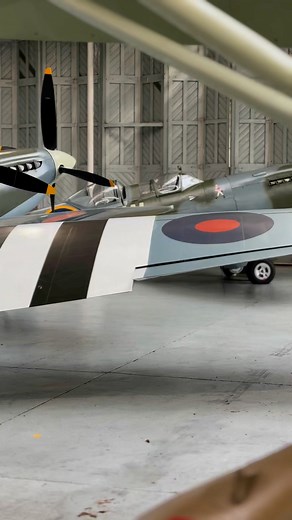 Supermarine Spitfires PL983, a PR Mk XI, and RN201, a Mk XIV, at Imperial War Museum Duxford. Hopefully we are only weeks away from these machines taking to the air for the new season! #ww2 #wwii #spitfire #aviationlovers #warbirds | Daniel J Wheatcroft
