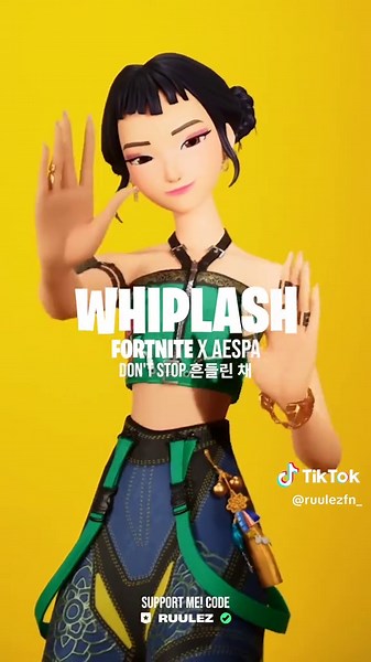 Zoey Skin y Emote Whiplash de AESPA en Fortnite