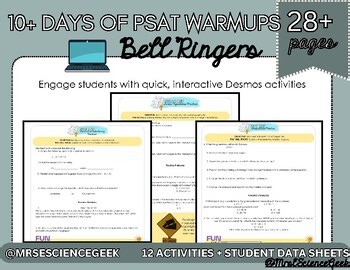 12 Days of PSAT Math Warm-Ups | Interactive, No-Prep, Desmos Ready!