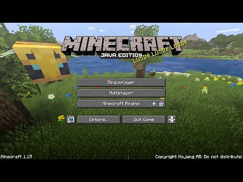 Minecraft 1.15 Title Screen - Buzzy Bee Update (4k 60fps) - 1 Hour