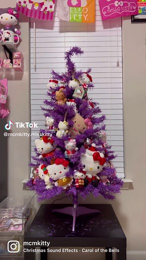 Purple Hello Kitty Christmas Tree Decorating Ideas