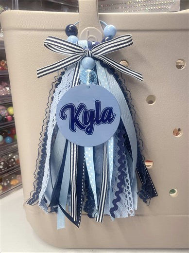 Blues on Blues: Custom Bag Charm Dreams in Motion