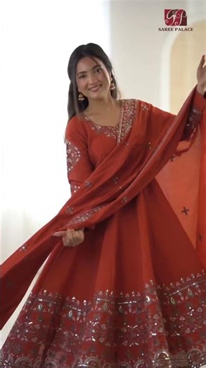 Silk Embroidered Readymade Salwar Kameez | 342993 | #sareespalace #onlineshopping