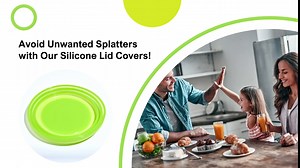 Silicone Stretch Lids - Leakproof, Reusable Microwave Food Cover for Round Bowls - Airtight, Stretchable, Silicone Covers for Food Storage - Universal Lid for Pots and Pans (5” - 7”, Green)