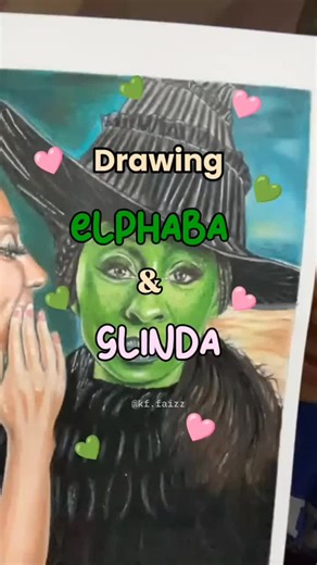 Elphaba and Glinda Drawing Collection Inspired by Wicked