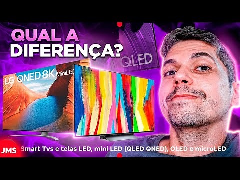 A diferença entre Smart Tvs e telas LED, Mini LED (QLED QNED) OLED e Micro LED