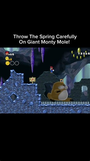 Throw It Exactly On Monty Mole Head!😁 #mario #nintendo #retrogaming