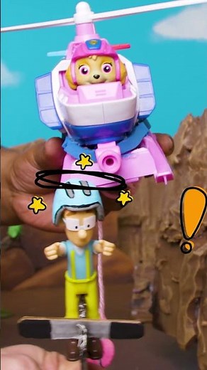 PAW Patrol toys save a bike race! (part 1) 🚲 #shorts