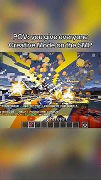 I gave everyone creative mode on my SMP #minecraft