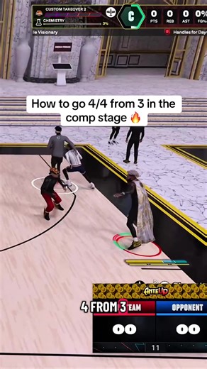 How to go 4/4 from 3 in the comp stage 🔥 #NBA2K26 #NBA2K | nba 2k