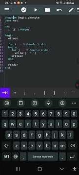 Tugas Pemrograman program Pascal menggunakan for to do untuk menghasilkan output