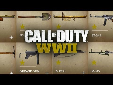 "ALL GUNS AND UNLOCK LEVELS!" - COD WWII Complete Gun Guide and Unlock Levels!