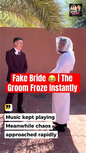 (POV) Fake Bride 😂 | The Groom Froze Instantly