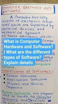 What is Computer Hardware and Software? l What are the different types of Software?#shorts #software