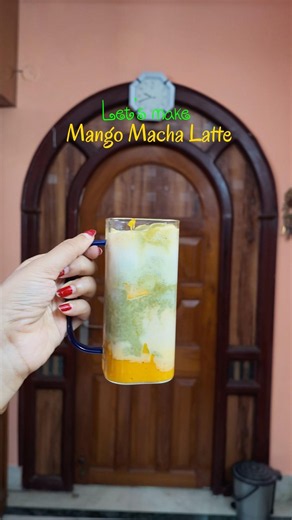 Summer + Mango Season = the perfect excuse to make this Mango Matcha Latte 🥭🍵✨ #mango #macha #fyp