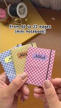 How to make A4 paper to 22 pages Mini Notebook #diy #mininotebook #easydiy #craft