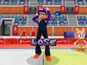 Mario & Sonic at the Beijing Olympic Games (DS) (Fencing) All Characters Losing Animations