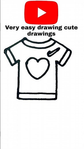 🤣how to draw Nike tshirt drawing easy with color step by step drawing heart dress shirt drawing neck