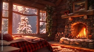 Chill vibes Animated cozy cabin with fireplace perfect for virtual backgrounds. Concept Virtual Backgrounds, Cozy Cabins, Fireplace, Chill Vibes, Animated