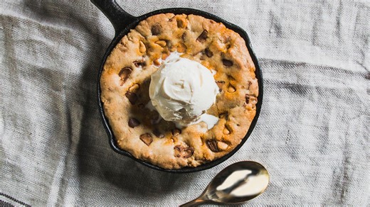Skillet Butterscotch Toffee Cookies
