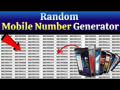 Random Mobile Number Generator Online | How to Generate Random Phone Numbers in Bulk?