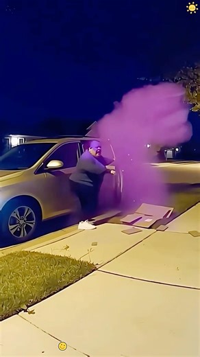 Porch exploding package box with glitter #youtubeshorts #funny #package #prank