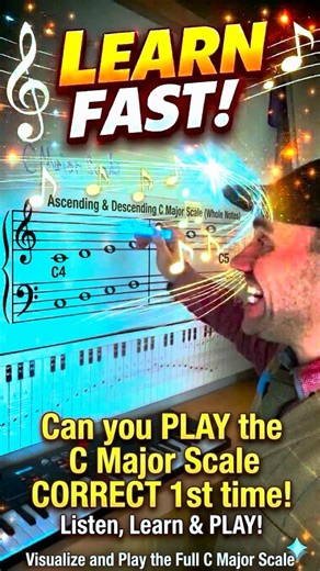 Can you PLAY the C Major Scale CORRECT 1st time! | Listen, Learn & PLAY!
