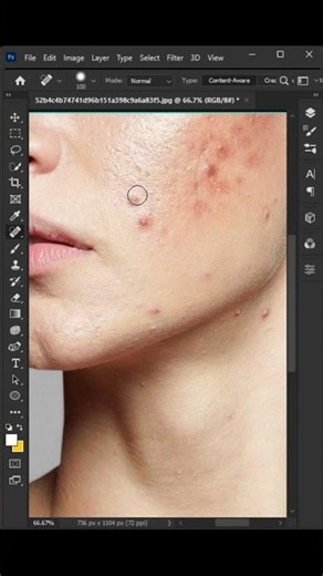 How to Retouch Skin Naturally in Photoshop #photoshop #shorts #tutorial