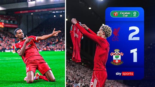Liverpool 2-1 Southampton: Alexander Isak and Hugo Ekitike fire Reds into Carabao Cup fourth round