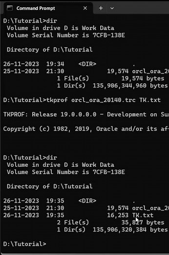 Generate TKPROF file from Trace file :: Oracle SQL PLSQL #oraclesql #oracle#trace #tkprof