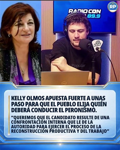 KELLY OLMOS APUESTA FUERTE A UNAS PASO PARA QUE EL PUEBLO ELIJA QUIÉN DEBERÁ CONDUCIR EL PERONISMO.