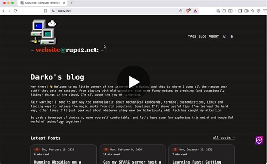 Added a retro CSS mode to my blog! 💾 Enjoy some Times New Roman! What other late 90s web design features should I inject? | Darko Mesaroš | 33 comments