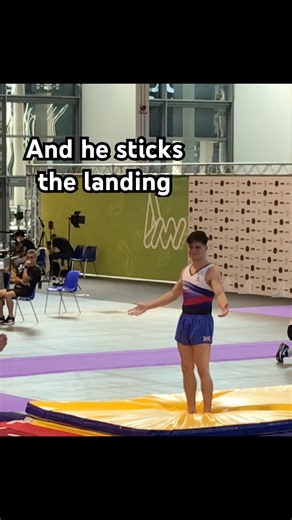 Jaydon Paddock performs a full-full to a full-in triple and sticks the landing #flip #tumbling #gym