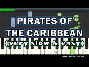 He's A Pirate - Slow and Very Easy Piano Tutorial (Pirates Of The Caribbean Theme Song)