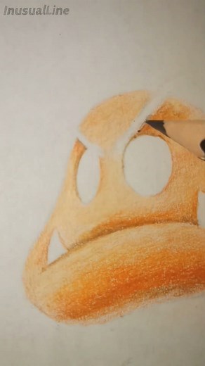 Dibujando un Goomba #drawing #dibujo #goomba #colors #shorts #simpledrawing #artvideo