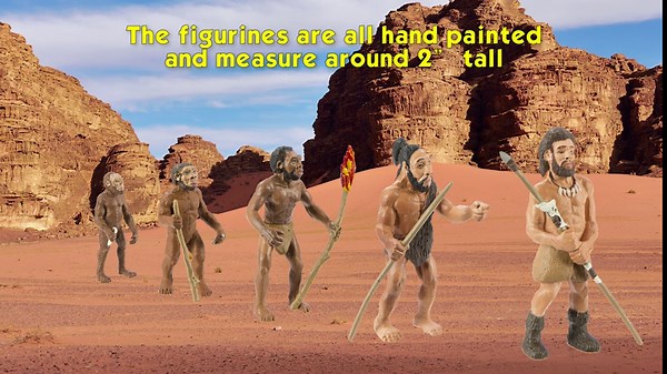 Safari Ltd. Evolution of Man Set - Detailed Educational Human Evolution Toy Figurines - Realistic Human Development Stages Collection for Boys, Girls & Kids Age 4+