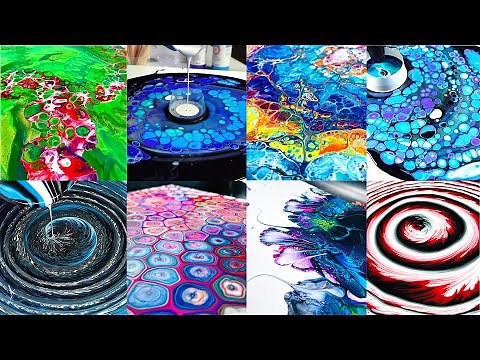 TOP 10 Awesome Acrylic Pouring Techniques | Satisfying Fluid Art | Acrylic Pouring Compilation 2023