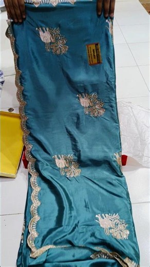 A very beautiful pure satin silk saree in Blue colour 💙✨#trending #saree #shopping #shorts