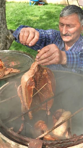 Smokey Barrel-Smoked Bird Feast with Herb Garnish