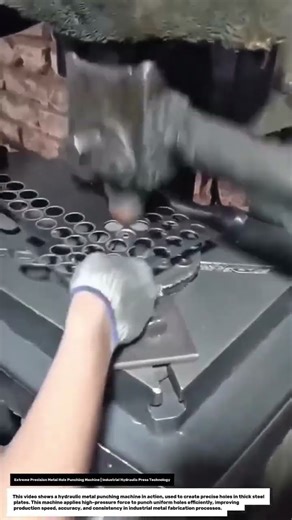 Extreme Precision Metal Hole Punching Machine | Industrial Hydraulic Press Technology.