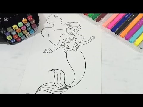 Relaxing Mermaid Coloring Tutorial | Step by Step