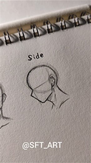Tutorial on drawing a head in three angles #howtodraw #art #head #sketch #drawing