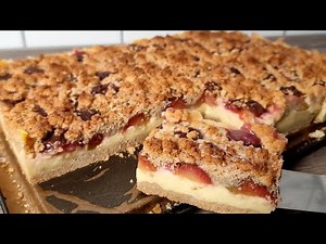 Omas Zwetschgenkuchen mit Pudding & Streuseln – Schnell gemacht!“