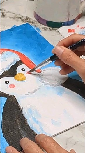 You can Paint an Easy Penguin for Beginners! 🐧🎨❄️