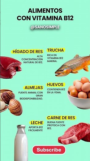 6 Alimentos RICOS EN Vitamina B12 ¡Más ENERGíA!